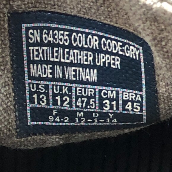 Skechers Men's Size 13 Landen Steller Grey Leather Textile Slip On Loafers 64355 - Picture 12 of 13